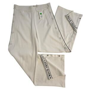 NWT Tory Sport Tear Away Track Pants White Medium